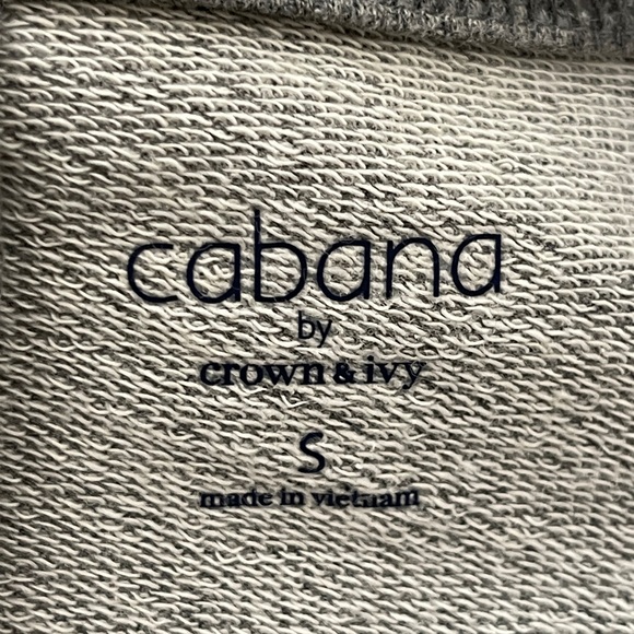 Cabana by Crown & Ivy | Women's Crew Neck Sweeper Sweatshirt | Gray | Size S | - Picture 4 of 5